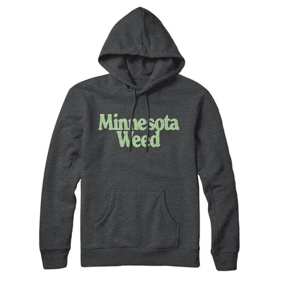 Minnesota Weed Hoodie-Charcoal Heather-Allegiant Goods Co. Vintage Sports Apparel