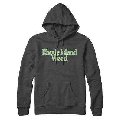 Rhode Island Weed Hoodie-Charcoal Heather-Allegiant Goods Co. Vintage Sports Apparel