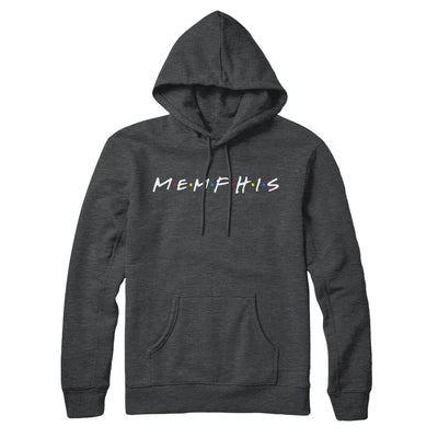 Memphis Friends Hoodie-Charcoal Heather-Allegiant Goods Co. Vintage Sports Apparel