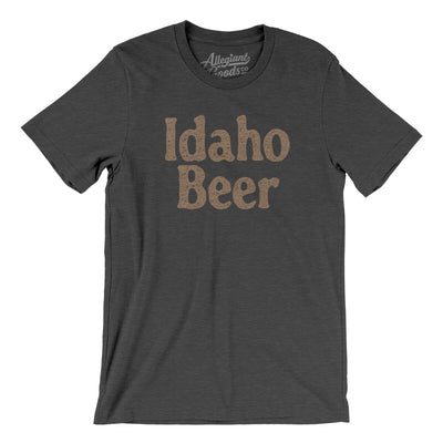 Idaho Beer Men/Unisex T-Shirt-Dark Grey Heather-Allegiant Goods Co. Vintage Sports Apparel