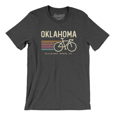 Oklahoma Cycling Men/Unisex T-Shirt-Dark Grey Heather-Allegiant Goods Co. Vintage Sports Apparel