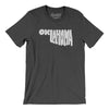 Oklahoma State Shape Text Men/Unisex T-Shirt-Dark Grey Heather-Allegiant Goods Co. Vintage Sports Apparel