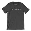 Chicago Friends Men/Unisex T-Shirt-Dark Grey Heather-Allegiant Goods Co. Vintage Sports Apparel