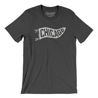 Chicago Pennant Men/Unisex T-Shirt-Dark Grey Heather-Allegiant Goods Co. Vintage Sports Apparel