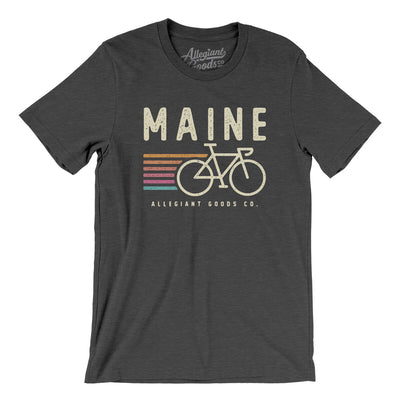 Maine Cycling Men/Unisex T-Shirt-Dark Grey Heather-Allegiant Goods Co. Vintage Sports Apparel