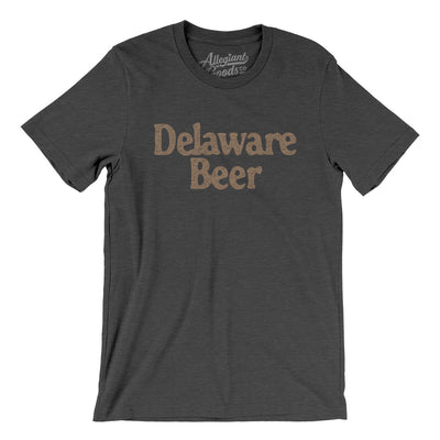 Delaware Beer Men/Unisex T-Shirt-Dark Grey Heather-Allegiant Goods Co. Vintage Sports Apparel