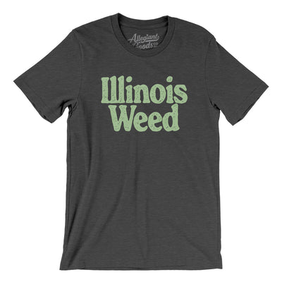 Illinois Weed Men/Unisex T-Shirt-Dark Grey Heather-Allegiant Goods Co. Vintage Sports Apparel