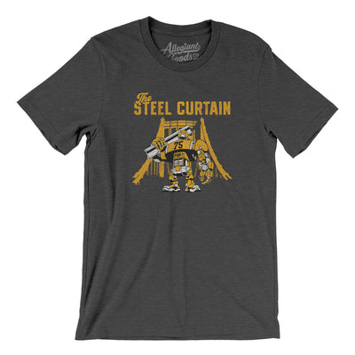 The Steel Curtain Men/Unisex T-Shirt-Dark Grey Heather-Allegiant Goods Co. Vintage Sports Apparel