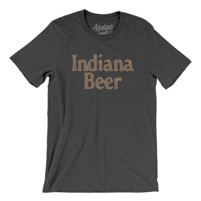 Indiana Beer Men/Unisex T-Shirt-Dark Grey Heather-Allegiant Goods Co. Vintage Sports Apparel