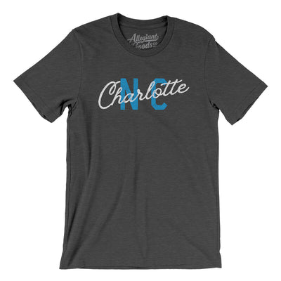 Charlotte Nc Overprinted Men/Unisex T-Shirt-Dark Grey Heather-Allegiant Goods Co. Vintage Sports Apparel