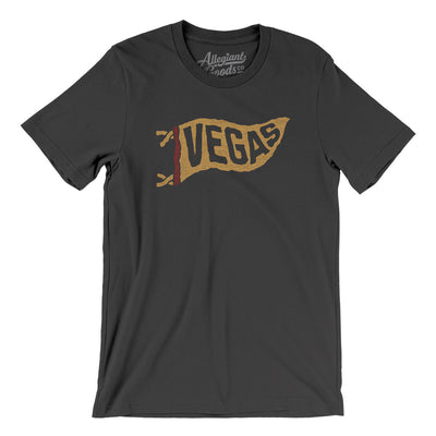 Vegas Pennant Men/Unisex T-Shirt-Dark Grey-Allegiant Goods Co. Vintage Sports Apparel