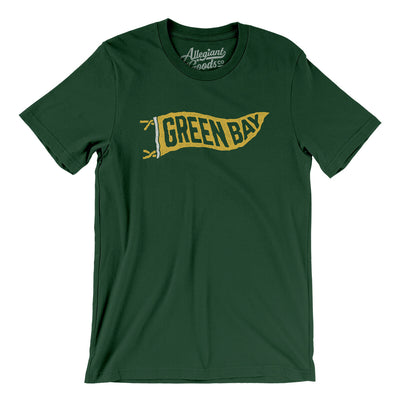 Green Bay Pennant Men/Unisex T-Shirt-Forest-Allegiant Goods Co. Vintage Sports Apparel