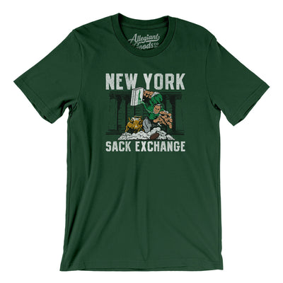 New York Sack Exchange Men/Unisex T-Shirt-Forest-Allegiant Goods Co. Vintage Sports Apparel