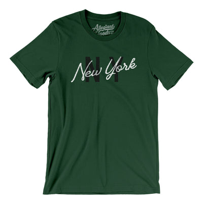 New York Ny Overprinted Men/Unisex T-Shirt-Forest-Allegiant Goods Co. Vintage Sports Apparel