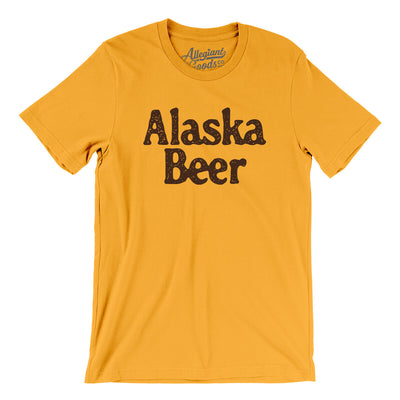 Alaska Beer Men/Unisex T-Shirt-Gold-Allegiant Goods Co. Vintage Sports Apparel