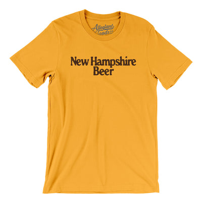 New Hampshire Beer Men/Unisex T-Shirt-Gold-Allegiant Goods Co. Vintage Sports Apparel