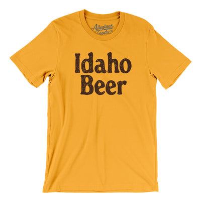 Idaho Beer Men/Unisex T-Shirt-Gold-Allegiant Goods Co. Vintage Sports Apparel