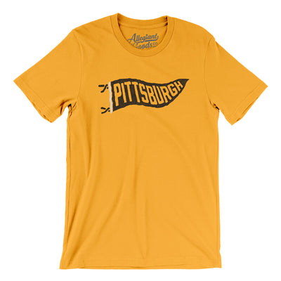 Pittsburgh Pennant Men/Unisex T-Shirt-Gold-Allegiant Goods Co. Vintage Sports Apparel