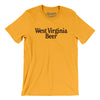 West Virginia Beer Men/Unisex T-Shirt-Gold-Allegiant Goods Co. Vintage Sports Apparel