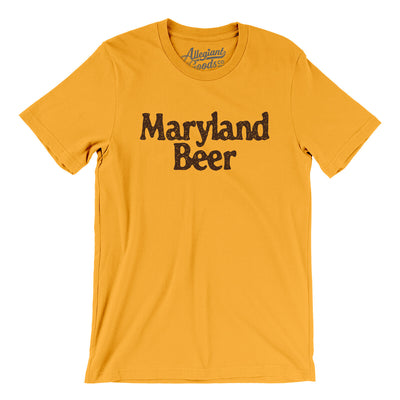 Maryland Beer Men/Unisex T-Shirt-Gold-Allegiant Goods Co. Vintage Sports Apparel