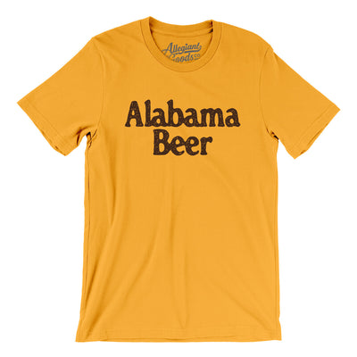 Alabama Beer Men/Unisex T-Shirt-Gold-Allegiant Goods Co. Vintage Sports Apparel