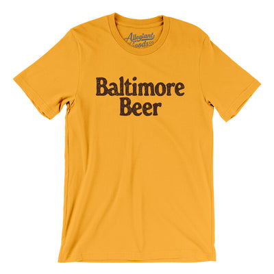 Baltimore Beer Men/Unisex T-Shirt-Gold-Allegiant Goods Co. Vintage Sports Apparel