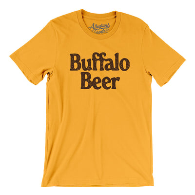 Buffalo Beer Men/Unisex T-Shirt-Gold-Allegiant Goods Co. Vintage Sports Apparel