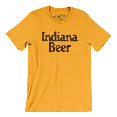 Indiana Beer Men/Unisex T-Shirt-Gold-Allegiant Goods Co. Vintage Sports Apparel