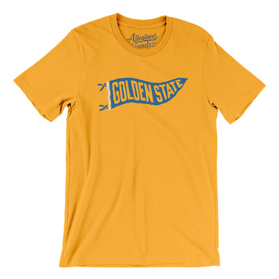 Golden State Pennant Men/Unisex T-Shirt-Gold-Allegiant Goods Co. Vintage Sports Apparel