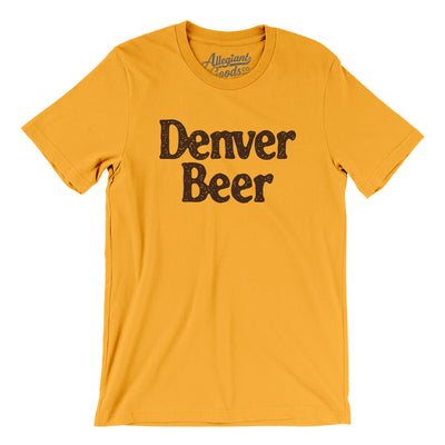 Denver Beer Men/Unisex T-Shirt-Gold-Allegiant Goods Co. Vintage Sports Apparel