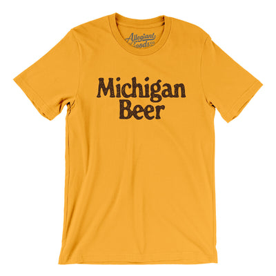 Michigan Beer Men/Unisex T-Shirt-Gold-Allegiant Goods Co. Vintage Sports Apparel