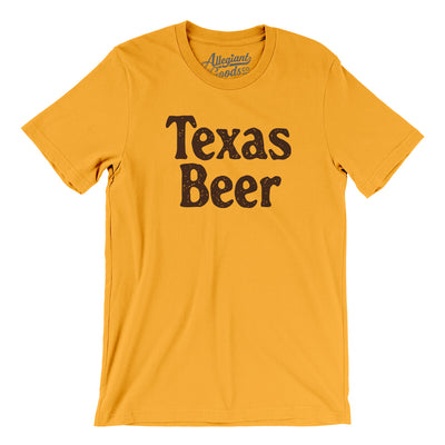 Texas Beer Men/Unisex T-Shirt-Gold-Allegiant Goods Co. Vintage Sports Apparel