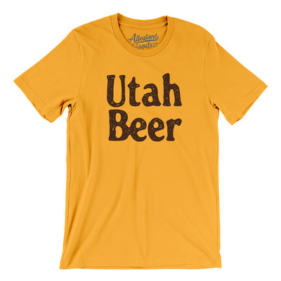 Utah Beer Men/Unisex T-Shirt-Gold-Allegiant Goods Co. Vintage Sports Apparel