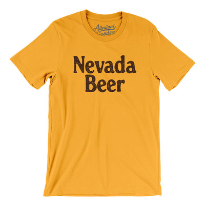 Nevada Beer Men/Unisex T-Shirt-Gold-Allegiant Goods Co. Vintage Sports Apparel