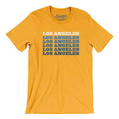 Los Angeles Repeat Men/Unisex T-Shirt-Gold-Allegiant Goods Co. Vintage Sports Apparel