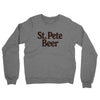 St. Pete Beer Midweight French Terry Crewneck Sweatshirt-Graphite Heather-Allegiant Goods Co. Vintage Sports Apparel