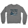 Don't Move To St. Paul Midweight French Terry Crewneck Sweatshirt-Graphite Heather-Allegiant Goods Co. Vintage Sports Apparel