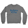 Buffalo's Number 1 Fan Midweight French Terry Crewneck Sweatshirt-Graphite Heather-Allegiant Goods Co. Vintage Sports Apparel