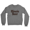 Illinois Beer Midweight French Terry Crewneck Sweatshirt-Graphite Heather-Allegiant Goods Co. Vintage Sports Apparel