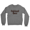 Oakland Beer Midweight French Terry Crewneck Sweatshirt-Graphite Heather-Allegiant Goods Co. Vintage Sports Apparel