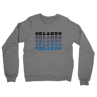 Orlando Repeat Midweight French Terry Crewneck Sweatshirt-Graphite Heather-Allegiant Goods Co. Vintage Sports Apparel