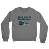 Don't Move To San Francisco Midweight French Terry Crewneck Sweatshirt-Graphite Heather-Allegiant Goods Co. Vintage Sports Apparel