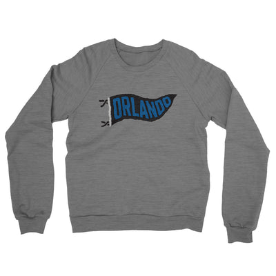 Orlando Pennant Midweight French Terry Crewneck Sweatshirt-Graphite Heather-Allegiant Goods Co. Vintage Sports Apparel