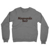 Minneapolis Beer Midweight French Terry Crewneck Sweatshirt-Graphite Heather-Allegiant Goods Co. Vintage Sports Apparel