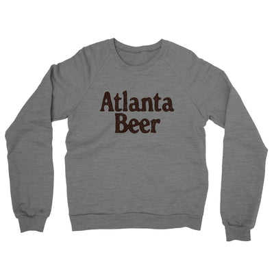 Atlanta Beer Midweight French Terry Crewneck Sweatshirt-Graphite Heather-Allegiant Goods Co. Vintage Sports Apparel