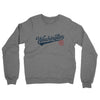 Washington Dc Vintage Script Midweight French Terry Crewneck Sweatshirt-Graphite Heather-Allegiant Goods Co. Vintage Sports Apparel