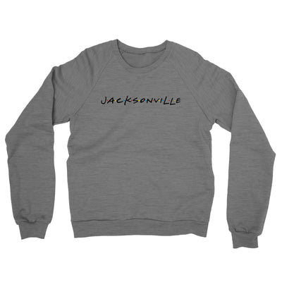 Jacksonville Friends Midweight French Terry Crewneck Sweatshirt-Graphite Heather-Allegiant Goods Co. Vintage Sports Apparel