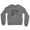 Don't Move To St. Pete Midweight French Terry Crewneck Sweatshirt-Graphite Heather-Allegiant Goods Co. Vintage Sports Apparel