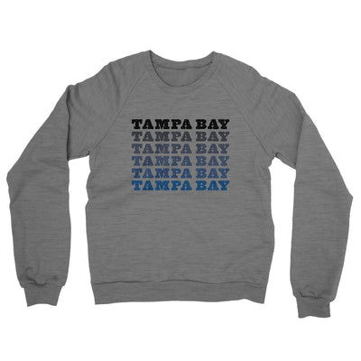 Tampa Bay Repeat Midweight French Terry Crewneck Sweatshirt-Graphite Heather-Allegiant Goods Co. Vintage Sports Apparel