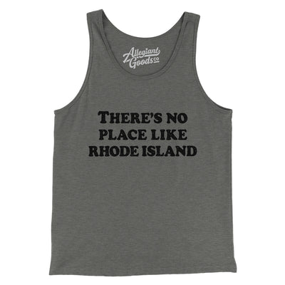 There's No Place Like Rhode Island Men/Unisex Tank Top-Grey TriBlend-Allegiant Goods Co. Vintage Sports Apparel